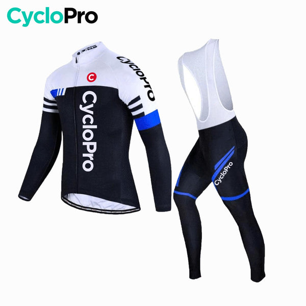 Tenue cycliste hiver Bleue et blanche - Pro+