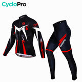 Tenue cycliste hiver Rouge - Confort+