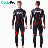 Tenue cycliste automne Noire et Rouge - Confort+ tenue de cyclisme hiver CycloPro 