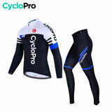 Tenue cycliste hiver Bleue et blanche - Pro+