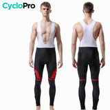 Tenue cycliste hiver Noire et Blanche - Pro+ tenue de cyclisme hiver CycloPro 