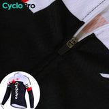 Tenue cycliste hiver Noire et Blanche - Pro+ tenue de cyclisme hiver CycloPro 