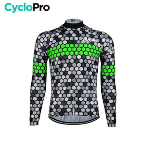 MAILLOT LONG DE CYCLISME VERT - AUTOMNE - ATMOSPHERE+