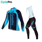 Tenue cycliste hiver bleue - Flash+