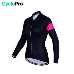 MAILLOT LONG DE CYCLISME ROSE - HIVER - ÉLÉGANCE+