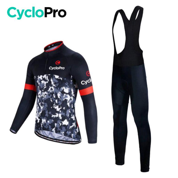 Tenue cycliste hiver Noir et rouge - Military