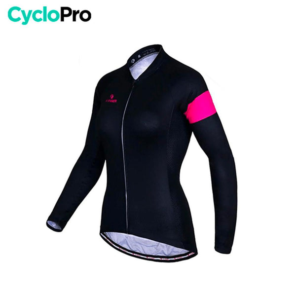 MAILLOT LONG DE CYCLISME ROSE - AUTOMNE - ÉLÉGANCE+