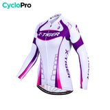 MAILLOT LONG DE CYCLISME VIOLET - AUTOMNE - CONFORT+