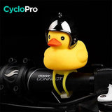 Cloche lumineuse en forme de petit canard jaune pour vélo enfant cloche de bicyclette enfant CycloPro Noir brillant 