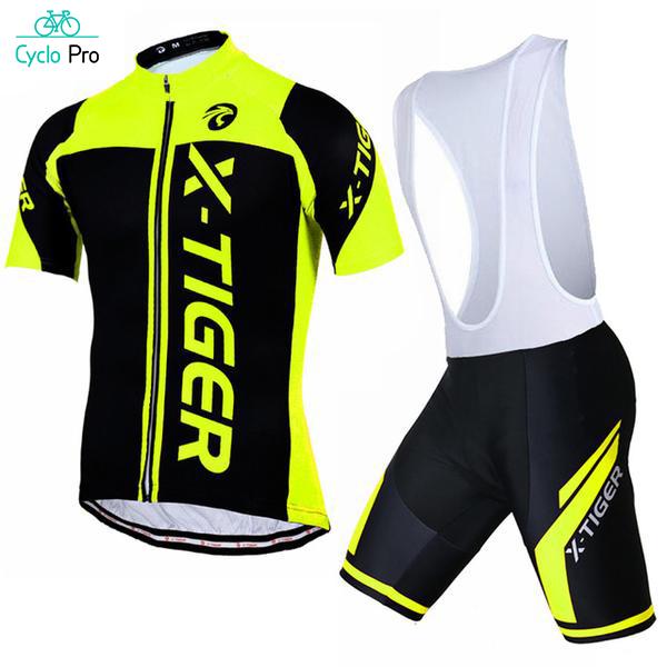 Tenue De Cycliste Route Jaune - Flash+ Tenue de cyclisme été CycloPro Jaune / noir 3XL 