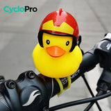 Cloche lumineuse en forme de petit canard jaune pour vélo enfant cloche de bicyclette enfant CycloPro 