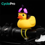 Cloche lumineuse en forme de petit canard jaune pour vélo enfant cloche de bicyclette enfant CycloPro Violet brillant 