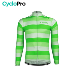 MAILLOT LONG DE CYCLISME VERT - AUTOMNE - ÉVASION+