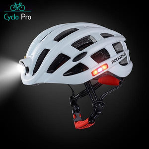 CASQUE ROCKBROS ULTRA-LIGHT casques lumineux Cyclo Pro Blanc 