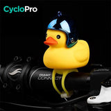 Cloche lumineuse en forme de petit canard jaune pour vélo enfant cloche de bicyclette enfant CycloPro Bleu brillant 