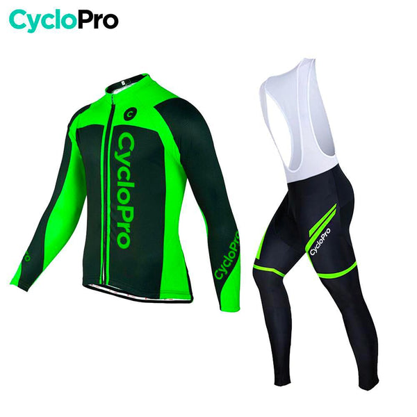 Tenue cycliste hiver verte - Flash+