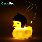 Cloche lumineuse en forme de petit canard jaune pour vélo enfant cloche de bicyclette enfant CycloPro 