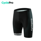 Cuissard pour VTT et Cyclisme - Liberty+ Cuissard court pour homme CycloPro Noir et blanc Sans S