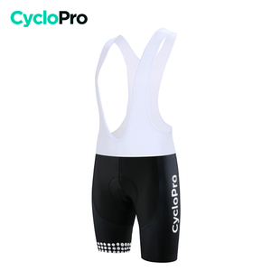 Cuissard pour VTT et Cyclisme - Liberty+ Cuissard court pour homme CycloPro Noir et blanc Avec S