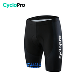 Cuissard pour VTT et Cyclisme - Liberty+ Cuissard court pour homme CycloPro Noir et bleu Sans S