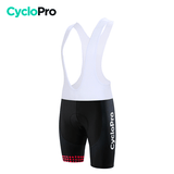 Cuissard pour VTT et Cyclisme - Liberty+ Cuissard court pour homme CycloPro Noir et rouge Avec S