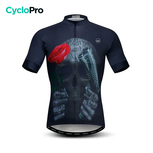 Maillot Cyclisme Fleurs et Squelette - Aero+ Maillot court cyclisme CycloPro S 