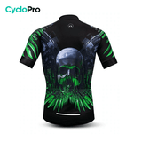 Maillot Cyclisme Noir et Vert - Aero+ Maillot court cyclisme CycloPro 