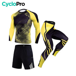 Ensemble running complet - Perform+ Ensemble running CycloPro Ensemble Jaune / Noir S 