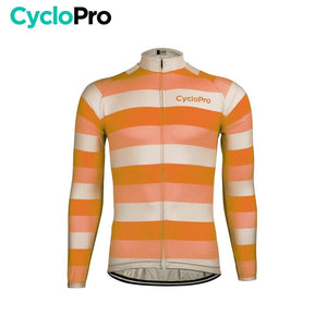 MAILLOT LONG DE CYCLISME ORANGE - HIVER - ÉVASION+