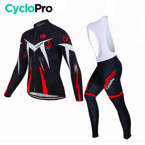 Tenue cycliste automne Noire et Rouge - Confort+