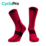 Chaussettes hautes pour cycliste Chaussettes montantes CycloPro Rouge 