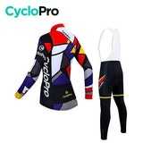 Tenue Vélo Hiver Mosaique - Confort+ tenue thermique femme CycloPro 