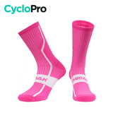 Chaussettes hautes pour cycliste Chaussettes montantes CycloPro Rose 