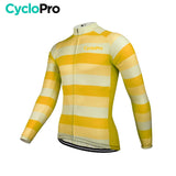 MAILLOT LONG DE CYCLISME JAUNE - HIVER - ÉVASION+ Maillot thermique homme Cyclo Pro 