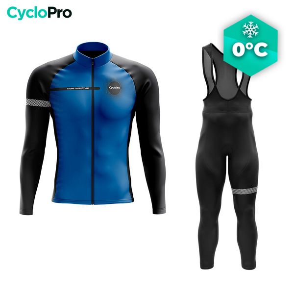 Tenue cycliste hiver Bleue - Eklïps