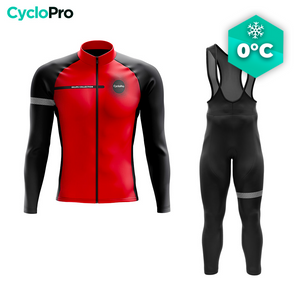 Tenue cycliste hiver Rouge - Eklïps