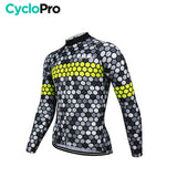 MAILLOT LONG DE CYCLISME JAUNE - HIVER - ATMOSPHERE+ Maillot thermique homme Cyclo Pro 