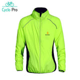 Veste de cyclisme coupe-vent et réfléchissant Cyclo Pro Manches longues - Jaune fluo L 