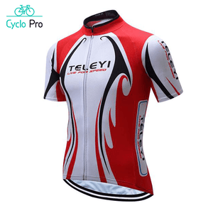 Maillot Cyclisme Rouge et Noir - Aero+ Maillot court cyclisme CycloPro 4XL 