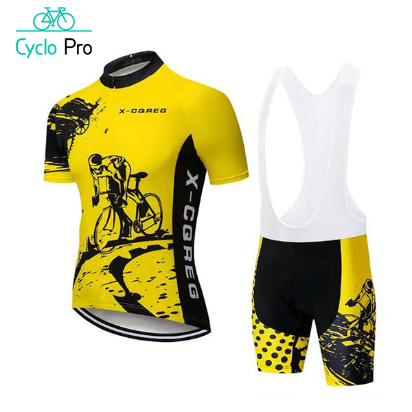 Tenue De Cycliste Route Jaune - Vintage Tenue de cyclisme été CycloPro 4XL 