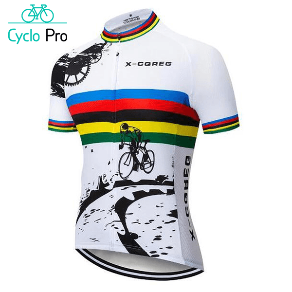 Maillot Cyclisme Noir et Blanc - Maxi+ Maillot court cyclisme CycloPro 4XL 