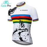 Maillot Cyclisme Noir et Blanc - Maxi+ Maillot court cyclisme CycloPro 4XL 