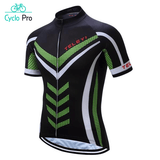 Maillot Cyclisme Noir et Vert | Aero+ Maillot court cyclisme CycloPro 4XL 