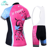 Tenue Vélo de Route à Fleurs - Confort+ Tenue de cyclisme été CycloPro 