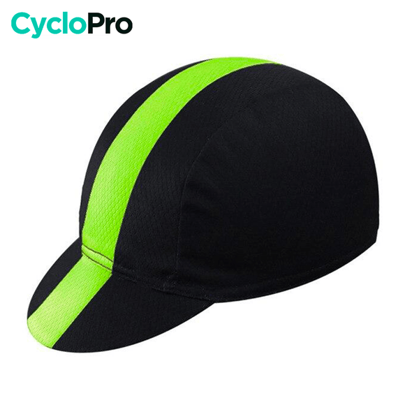 Casquette Noire et Jaune - Speed+ casquette cyclisme CycloPro 