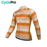 MAILLOT LONG DE CYCLISME ORANGE - HIVER - ÉVASION+ Maillot thermique homme Cyclo Pro 