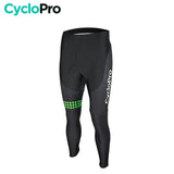 COLLANT CYCLISTE VERT LIBERTY+ - HIVER collant thermique homme CycloPro XS Sans Bretelles 