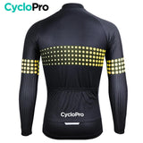 MAILLOT LONG DE CYCLISME JAUNE - AUTOMNE - LIBERTY+ Maillot long pour homme Cyclo Pro 