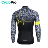 MAILLOT LONG DE CYCLISME JAUNE - AUTOMNE - PULSATION+ Maillot long pour homme Cyclo Pro 