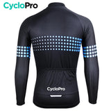 MAILLOT LONG DE CYCLISME BLEU - AUTOMNE - LIBERTY+ Maillot long pour homme Cyclo Pro 